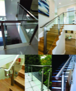 RAILING STAINLESS KACA TEMPERED DENPASAR BALI  x