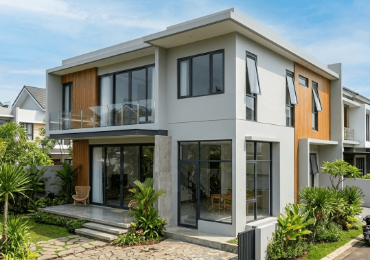 Kusen Aluminium Pintu Jendela Kaca